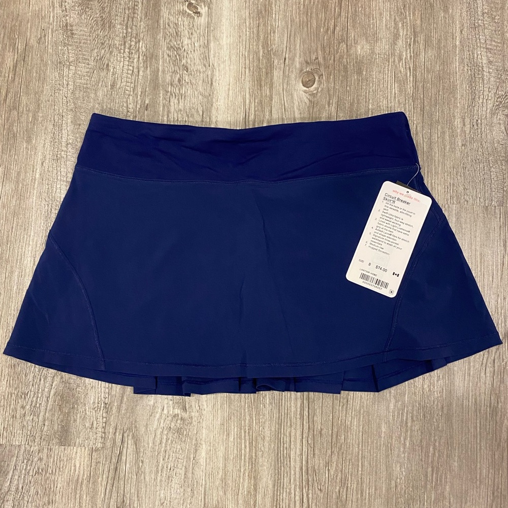 Lululemon Athletica blue “circuit breaker” mini Skirt